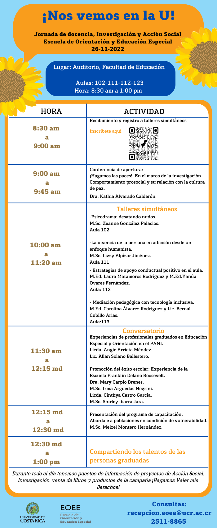 Programa de Mano con información igual al texto publicado.
