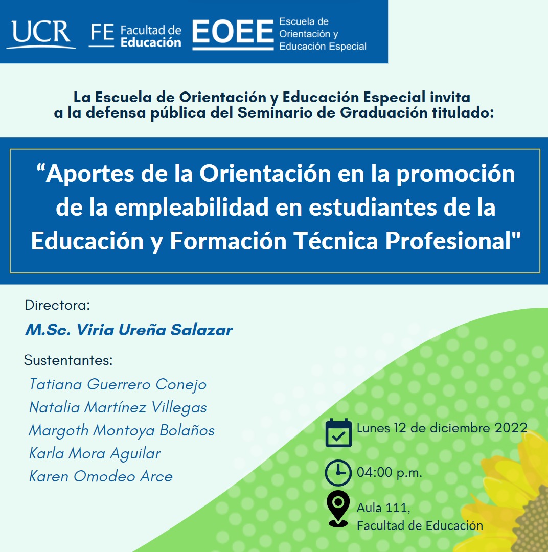 Afiche con información igual a la publicación.