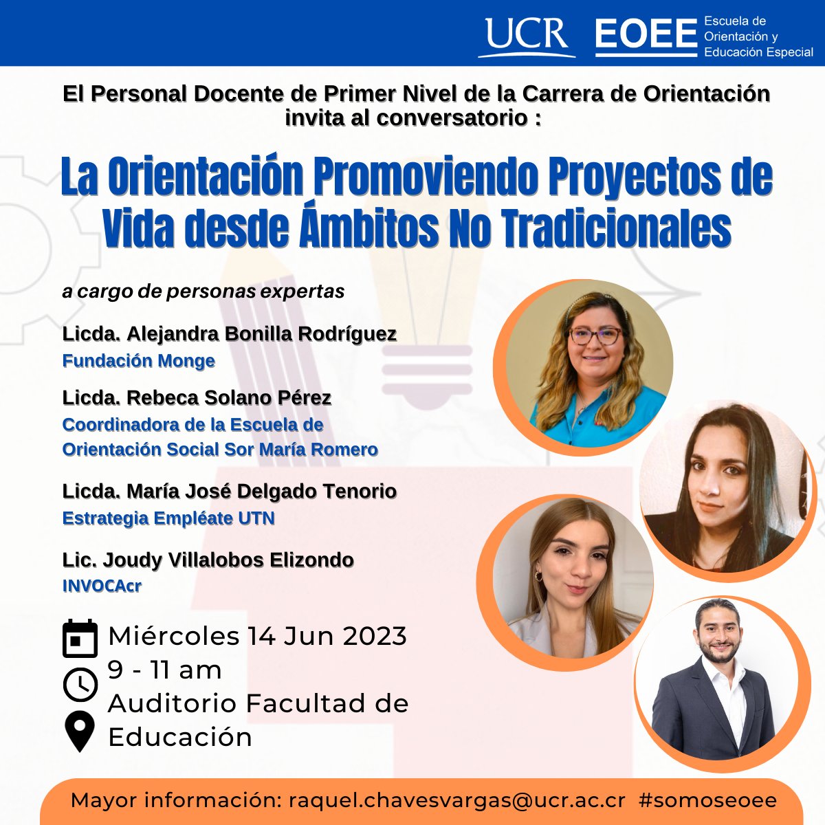 Afiche con información igual a la publicación.