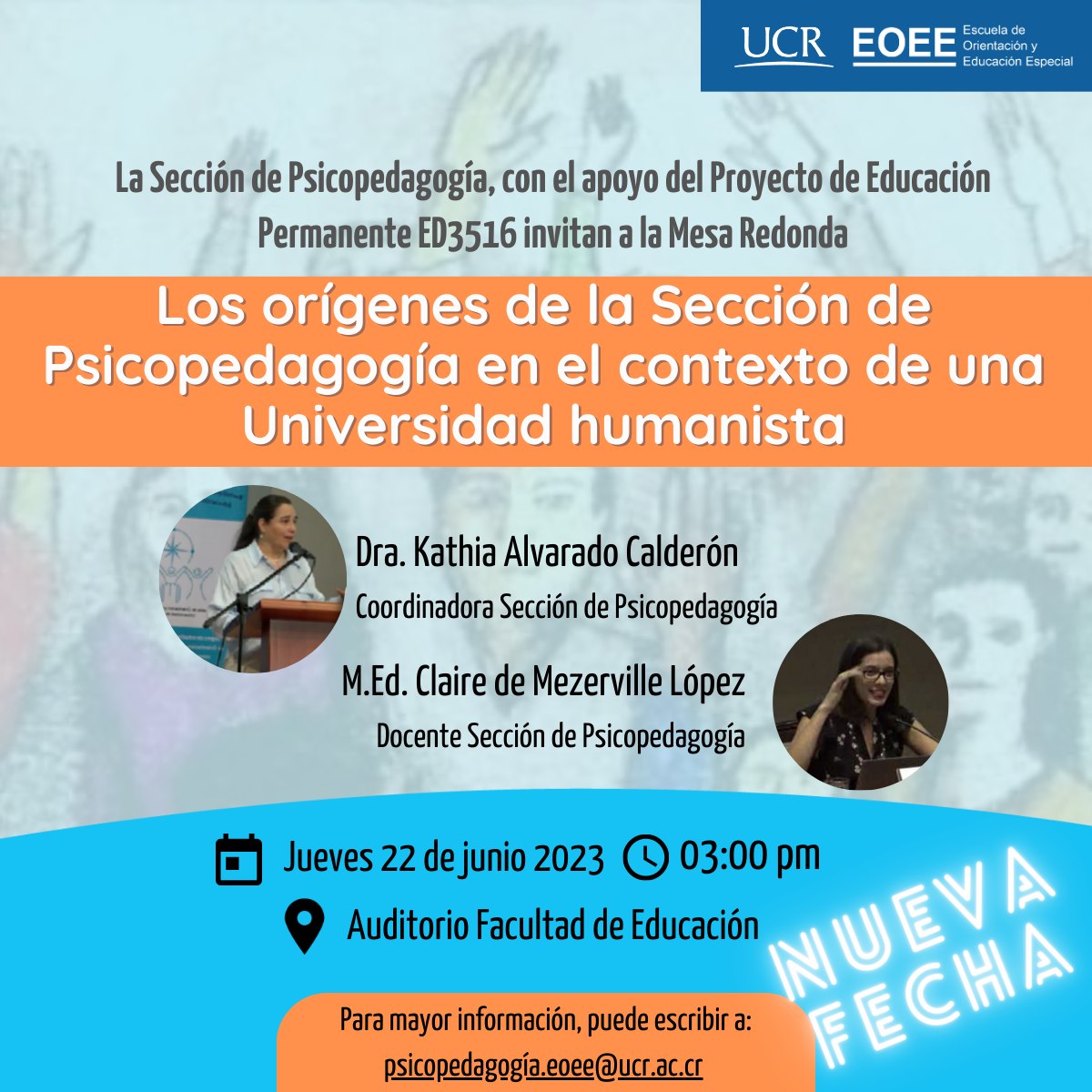 Afiche con información igual a la publicación.