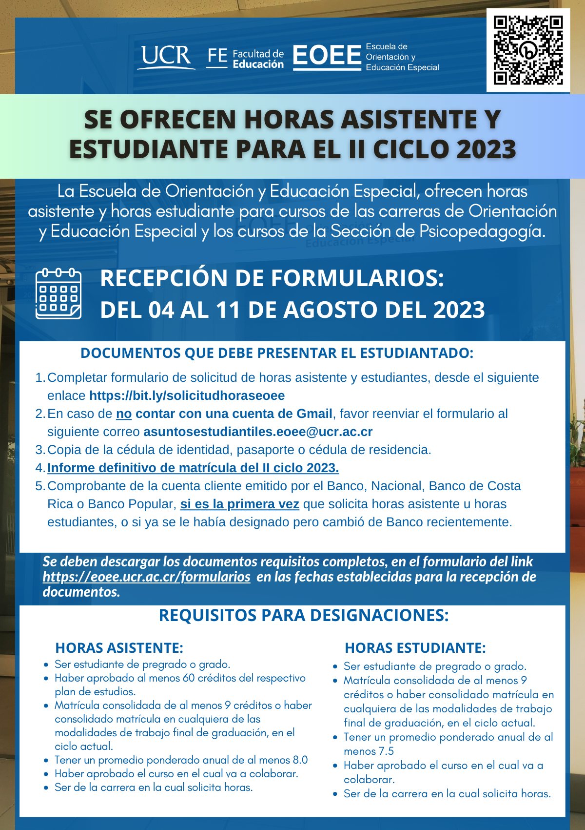 Afiche con texto igual a la publicación.
