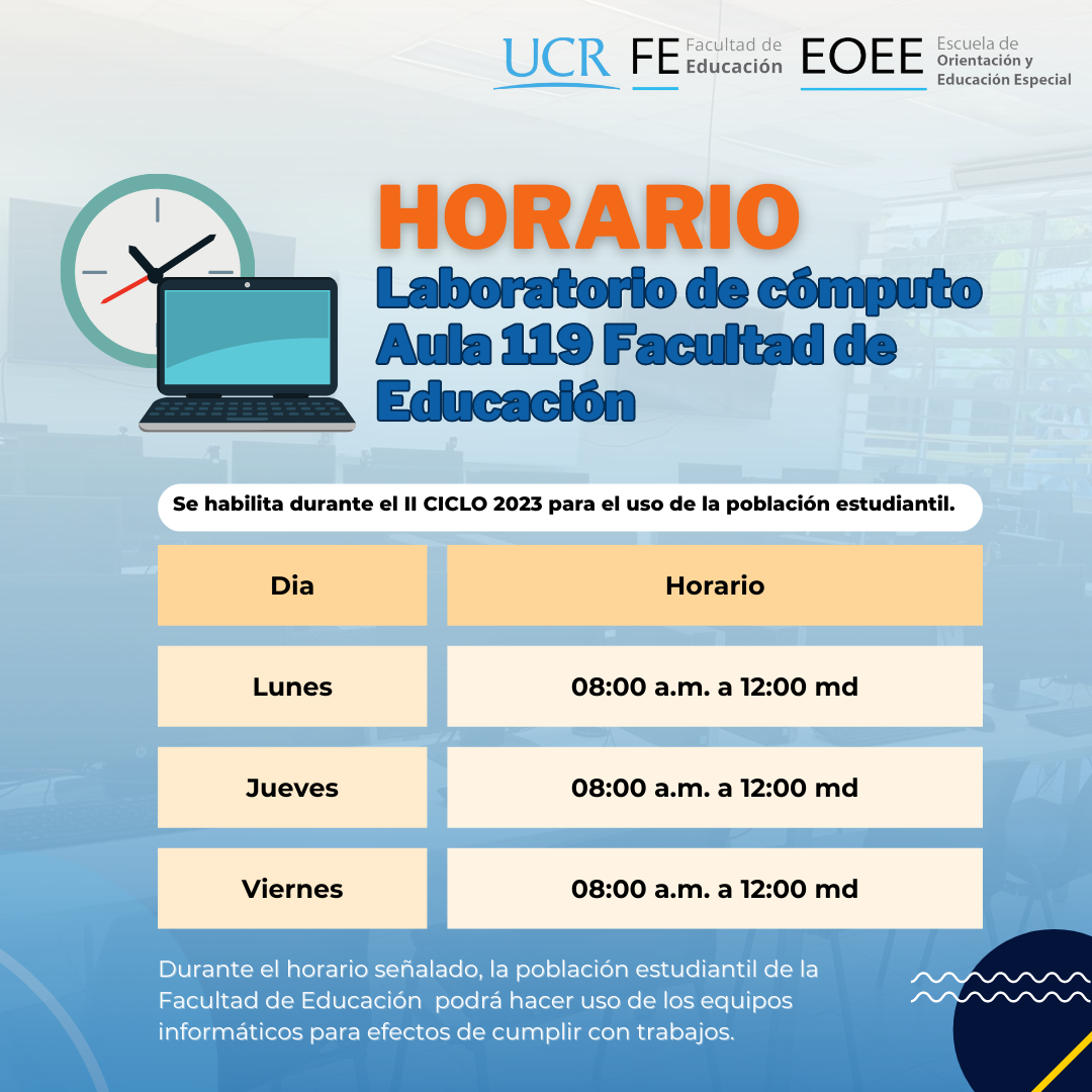 horario laboratorio aula 119