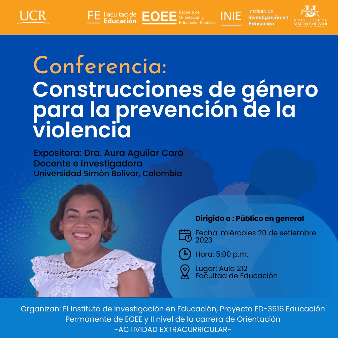 Afiche con información igual a la publicación y foto de la presentadora.