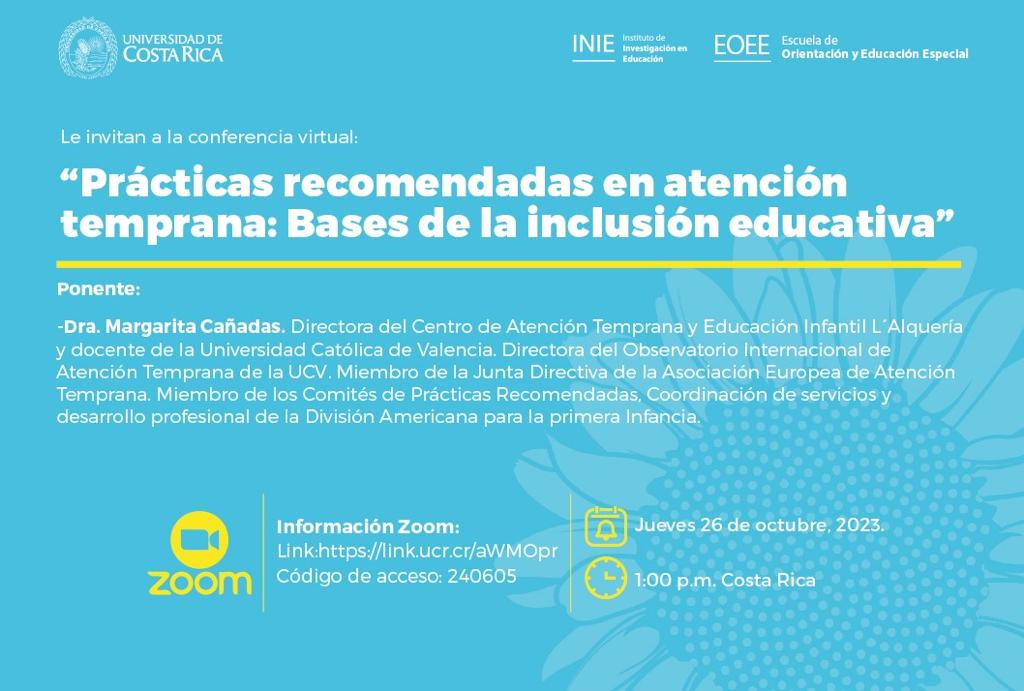 Afiche con texto igual a la publicación.