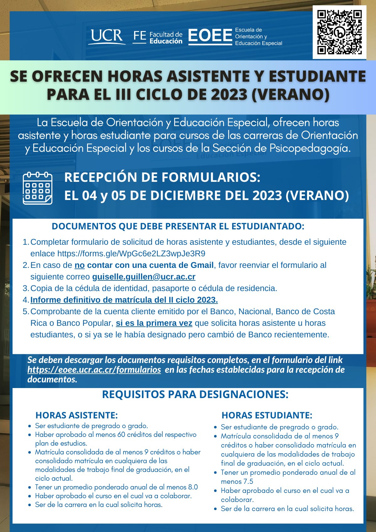 Afiche con información igual a la publicación.