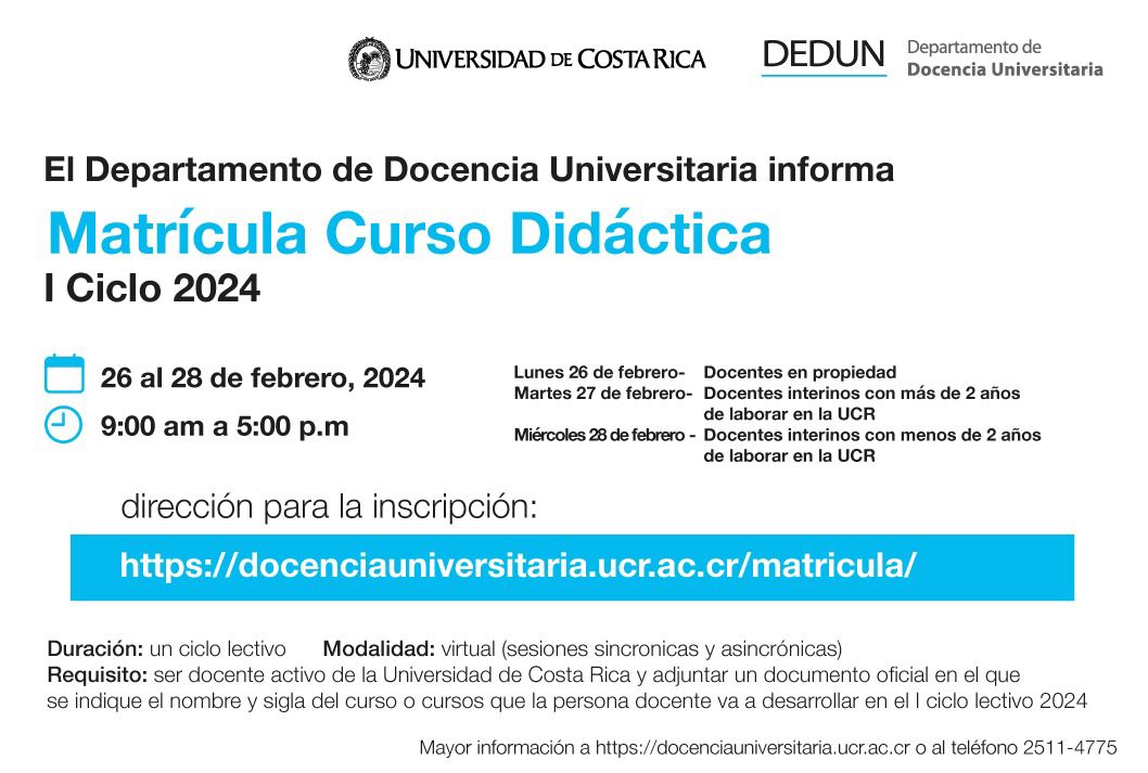 Afiche con información igual a la publicación.