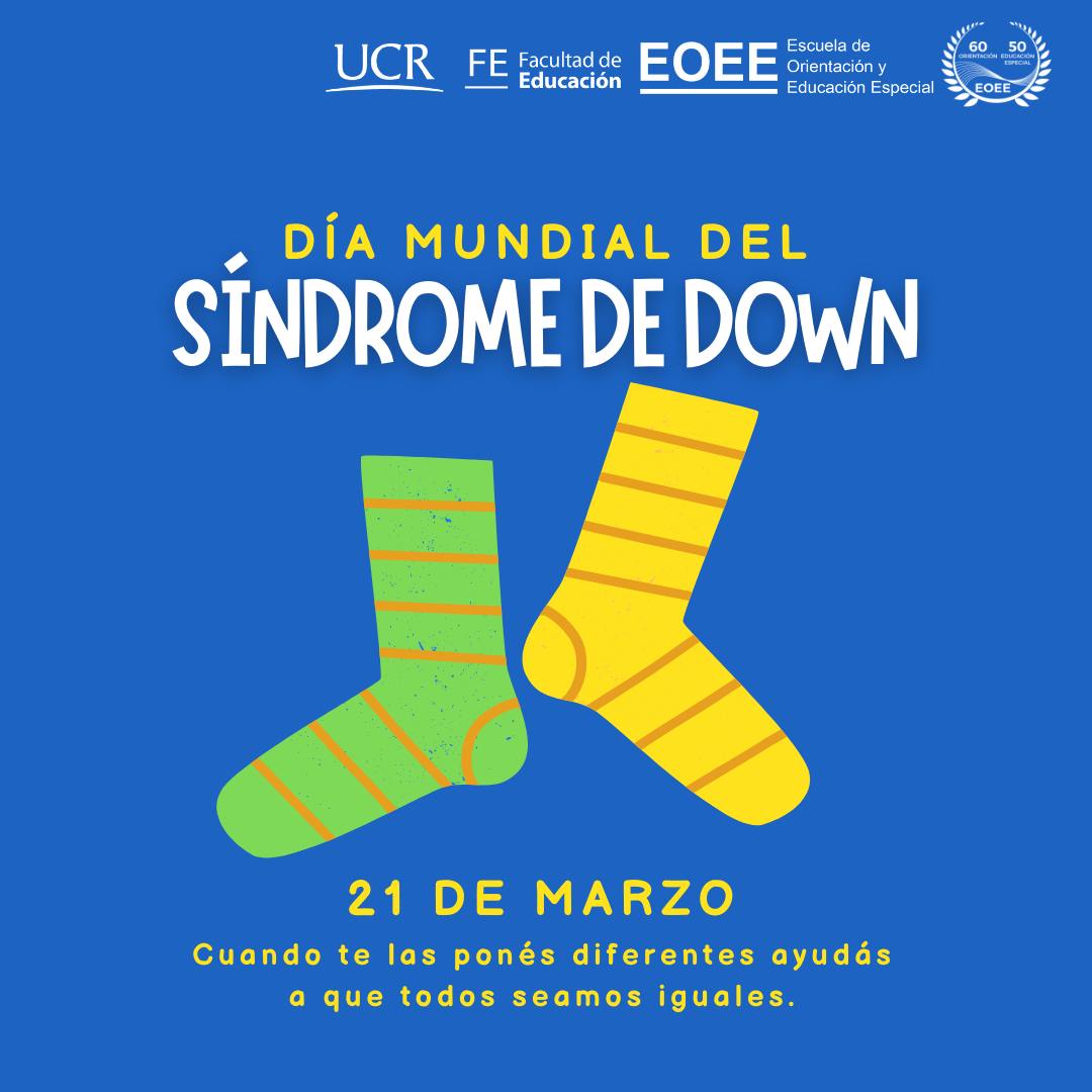 Afiche con información de la publicación e ilustración de medias diferentes.