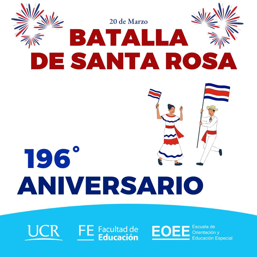 Afiche con título de 196 Aniversario de Batalla de Santa Rosa.