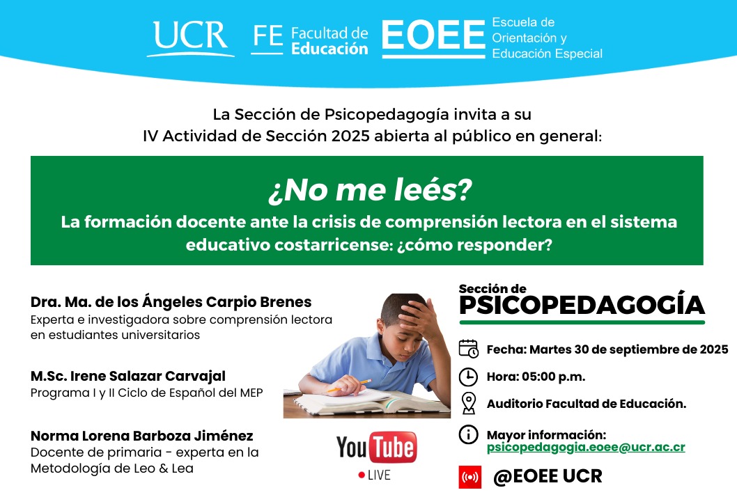 Afiche con información igual a la publicación.
